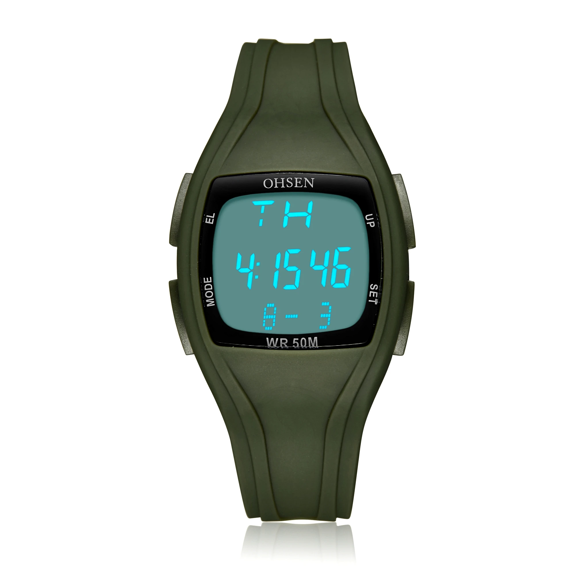 Digital Led Women Sport watches Fashion Green silicone waterproof Lady Watch girl boy wristwatch stopwatch relogio feminino