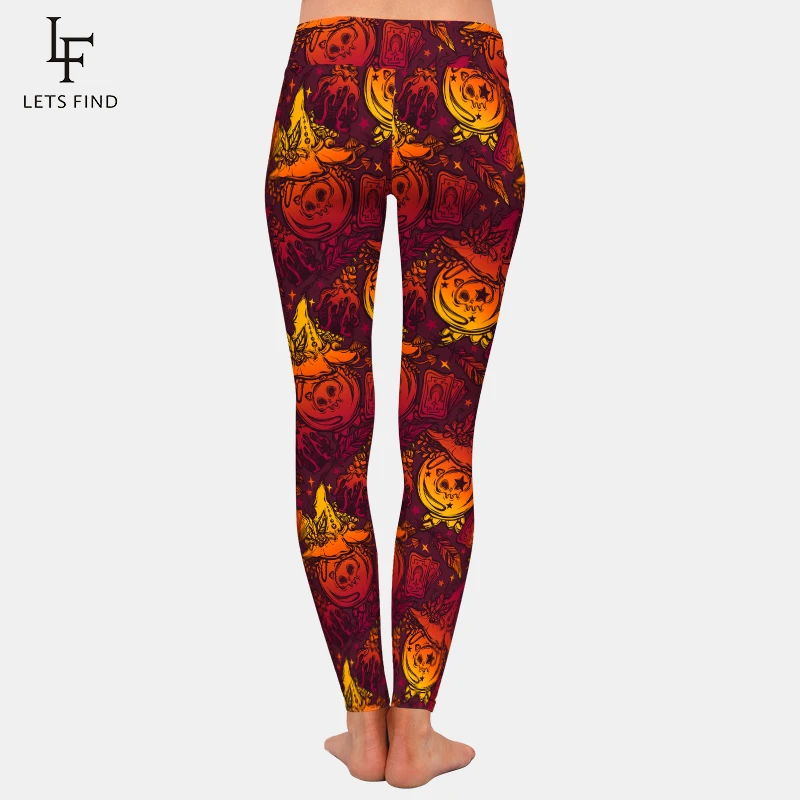 LETSFIND 3D Halloween Hình Minh Họa In Quần Legging Nữ Thời Trang Cao Cấp Tập Thể Hình Mềm Mại Sexy Quần Legging