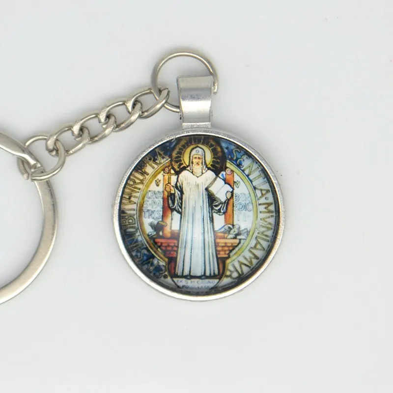 Saint Benedict Medal Key Chains Catholic Orthodox Christian Fashion Religious Jewelry