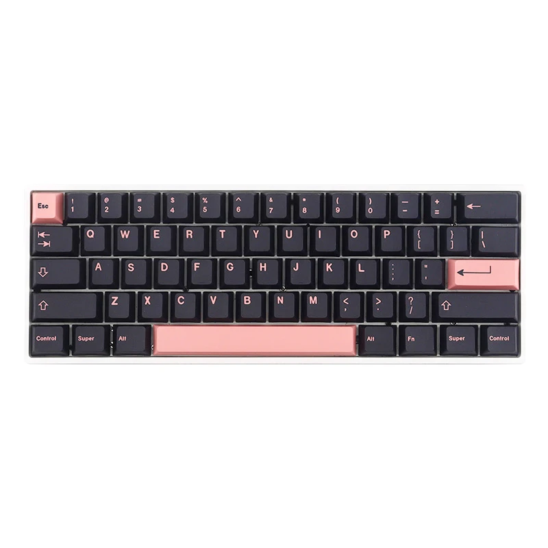 

Black Pink Keycaps PBT Cherry Profile DYE SUB Keycap For Cherry MX Switch Mechanical Keyboards 118 keys