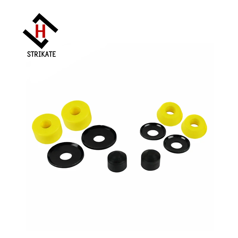 

10pcs Truck part Kit Skateboard Truck Rebuild Kit MEDIUM 94A Bushings Washers 16mm Pivot Cups For 2 Trucks 4" to 5.25"