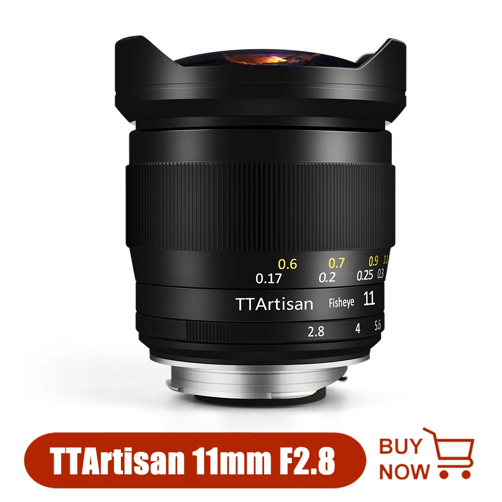 TTArtisan 11mm F2.8 Full Frame Fisheye Lens for Sony E Leica M Nikon Z mount Camera A7R3 A7S A6300 Z6 Z7