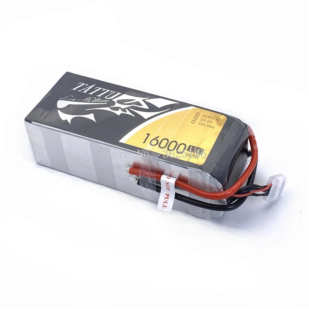 TATTU 16000mAh 22.2V 6S LiPO Battery 15C for Big Load Multirotor Hexacopter for agricultural drone/ UAV drone