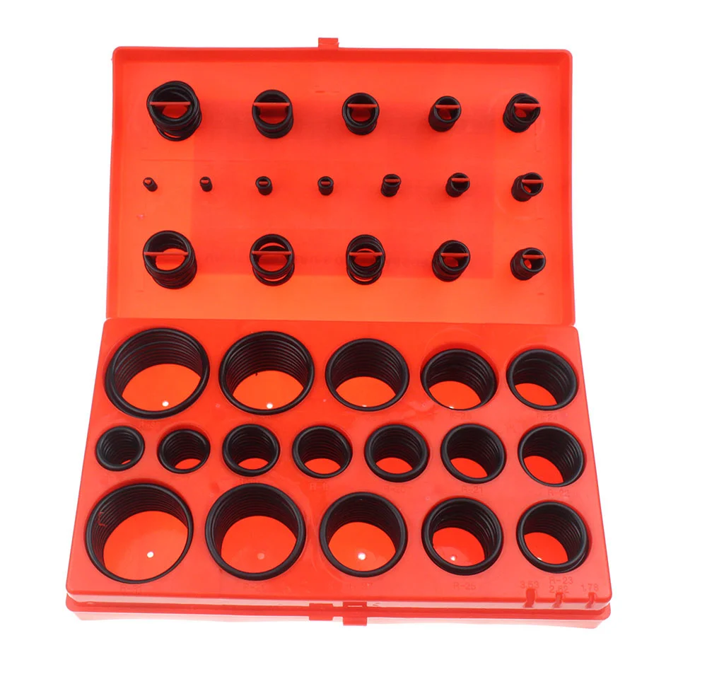 419Pcs Metric Universal O-Ring 3-50mm Gasket Assortment Kit Rubber Seal Plumbing Garage Auto Repair Accessories Silicone Ring