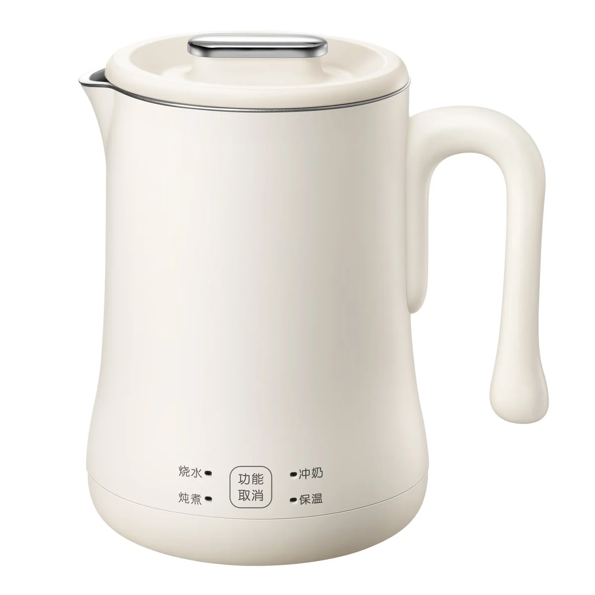 220V 600ML Mini bollitore elettrico per uso domestico bollitore automatico per acqua bollente pentola multiuso pentola e interno in acciaio inossidabile