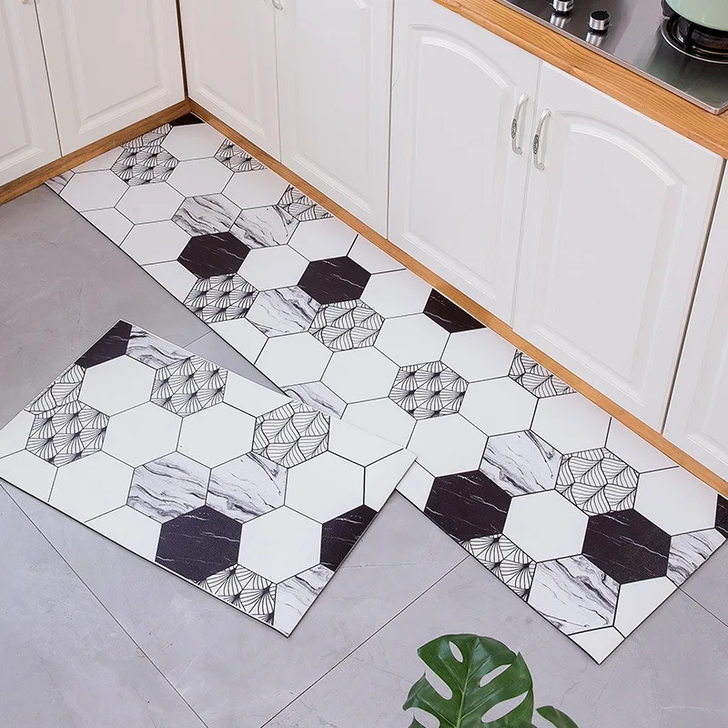 Europe Doormat Waterproof Kitchen Mat Home Decoration Carpet Anti-slip Oil-proof Doormat Hallway Bath Mat Kitchen Floor Carpet