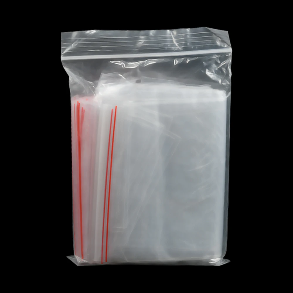 100 Pcs/pack Small Zip Lock Plastic Bags Reclosable Transparent Bag Vacuum Storage Bag Clear Bags Thickness Packaging Bags