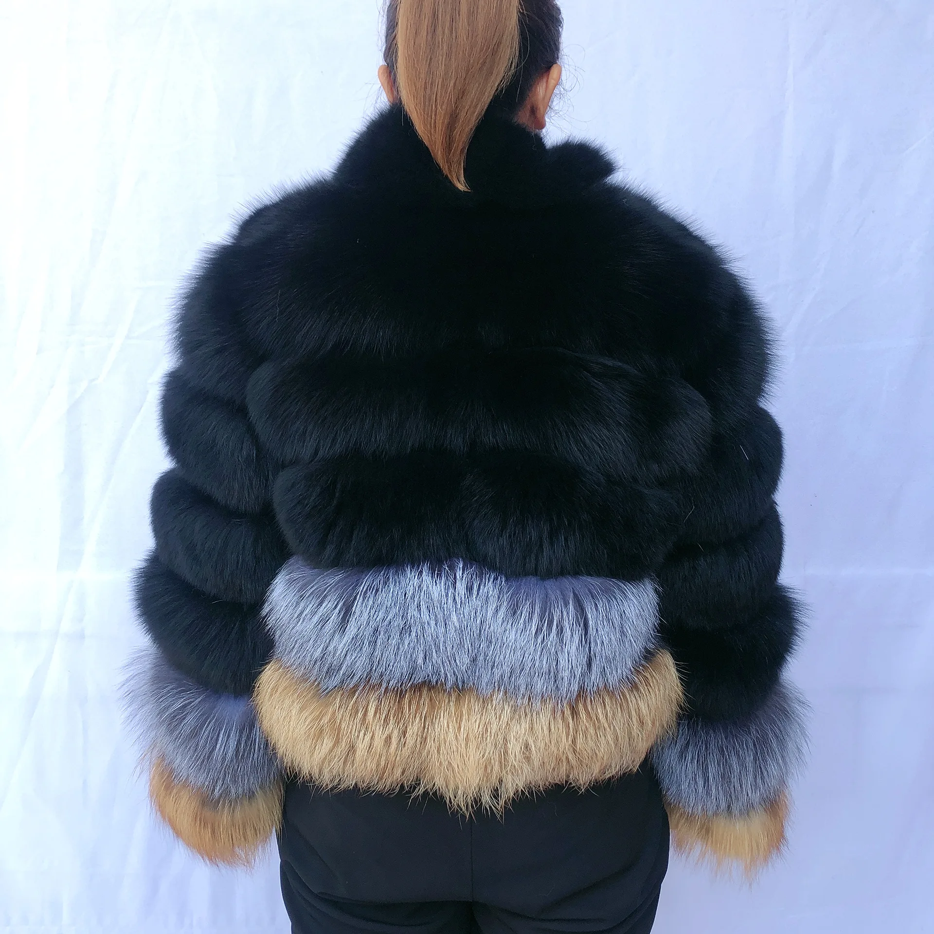 2020 new fashion natural fox fur mixed fur coat real fur vest natural fur coat women\'s winter jacket fur coat fox fur vest top