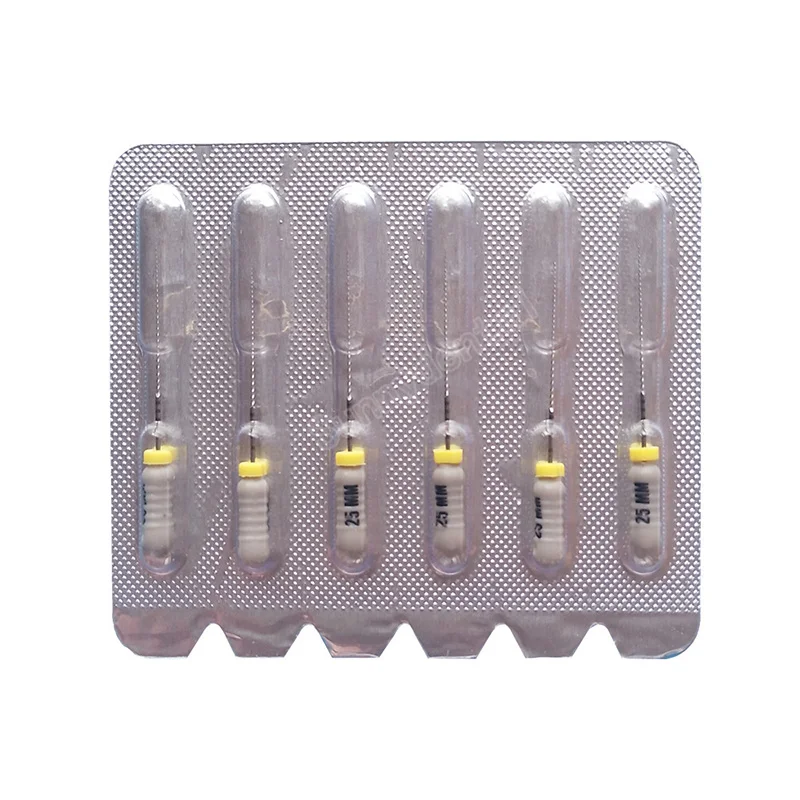 Limas dentales C + Limas endodónticas C Limas piloto de acero inoxidable C 6-10 # 6 unids/pack Limas de conducto radicular 25mm para odontología