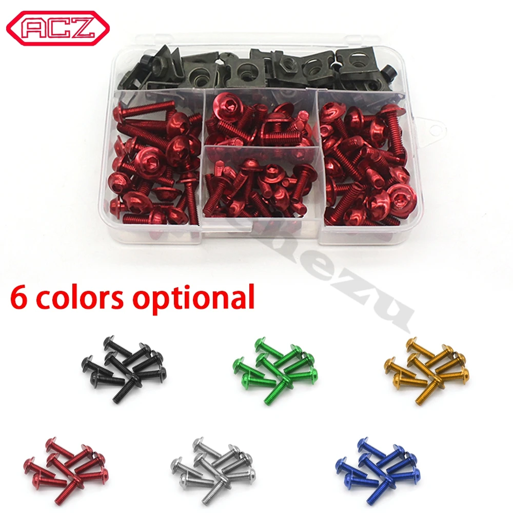 

Motorcycle Accessories Parts 177pcs Complete Fairing Bolts Screws Kit for Yamaha YZFR1 YZFR6 YZFR6S YZFR7 YZF R1 R7