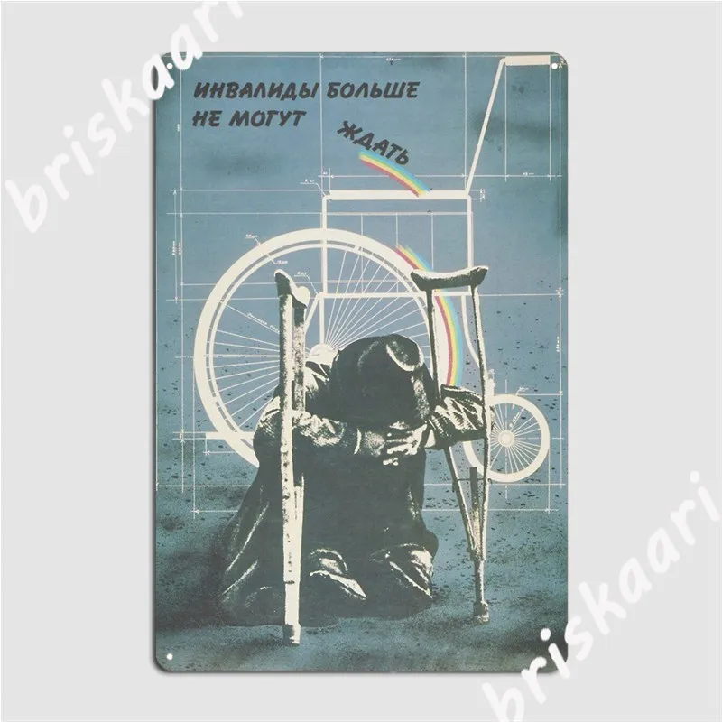 &Quot;The Disabled Can Wait No Longer,&Quot; Ussr, 1988 Metal Signs Club Mural personalized Wall Decor Tin sign Posters