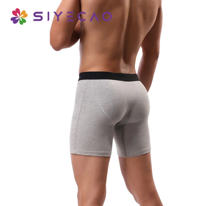 1 Pcs Long Boxers Men Boxer For Men Cotton Soft Breathable Mens Underwear Men Boxershorts Male U Convex Calzoncillo S M L XL