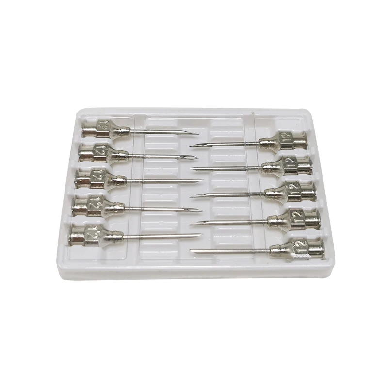 10 Pcs/Boxs Farm Animals Stainless Steel Dispensing Needle Syringe Small Veterinary Supplies High-quality Injection Needles