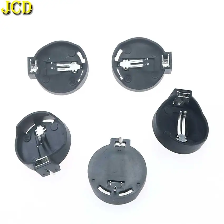 

JCD 5PCS CR2025 CR2032 3V Button Coin Cell Battery Socket Holder Case Mini Battery Storage Box Black Color