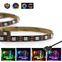 WS2812B WS2812 RGBIC Addressable Digital Led Strip Light Individually Addressable for PC MSI 3Pin ADD Header on Motherboard 5V
