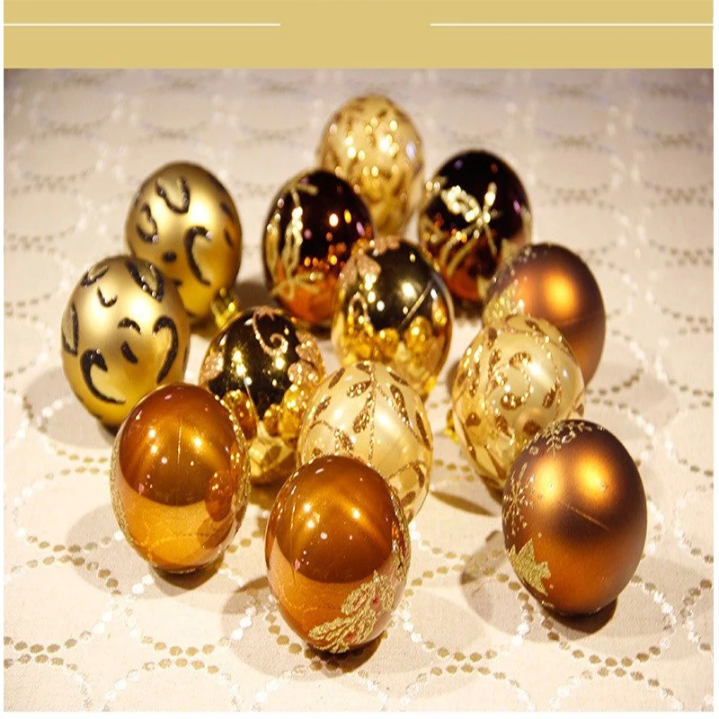 

Bronze Christmas Ball Ornaments, Xmas Tree Decorations for Home, Ornaments, Natal Polystyrene, 2023, 24Pcs Set