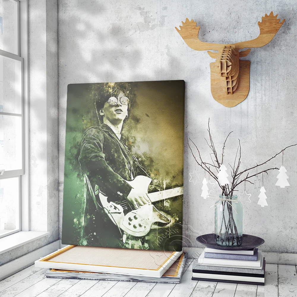

Rock Music Band Guitarist Johnny Marr Poster, Alternative Rock Music Singer Musician Johnny Watercoloul, Fans Collecting Prints