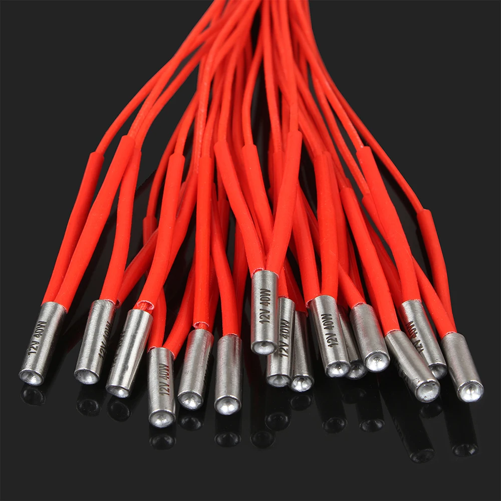 XCR3D-pieza de impresora 3D, 12/ 24V, 40/70W, tubería de calefacción, elementos de calentador eléctrico de un solo extremo, tubo de calefacción de