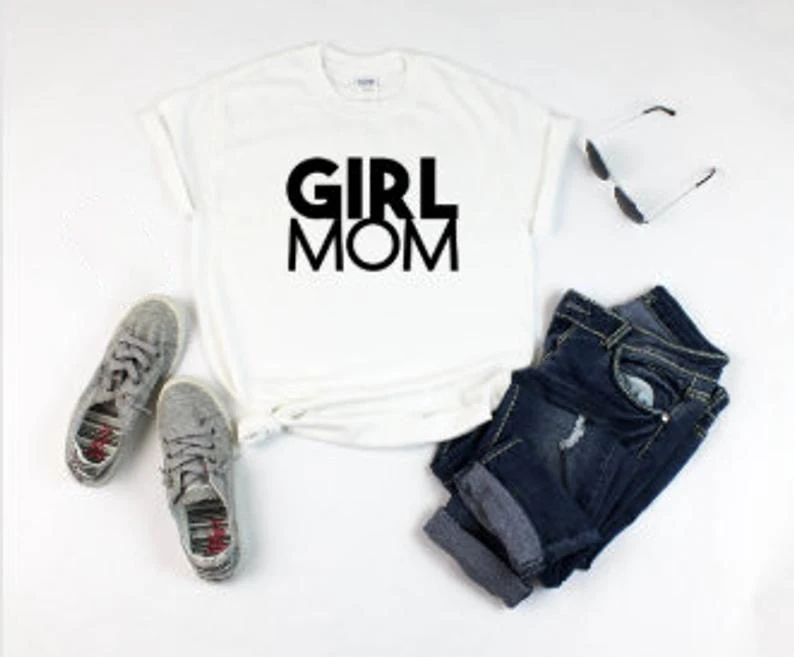 

Girl mom Mama Funny Letter Printed t shirts Funny Creative Cotton Leisure T-shirt short sleeve Top Tees for Monther' day goth