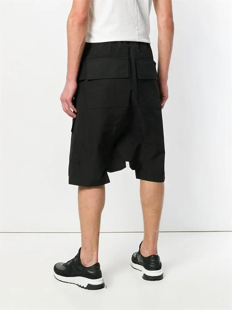 Men's new summer casual shorts men's cargo multi pocket shorts loose patching knee length cool shorts