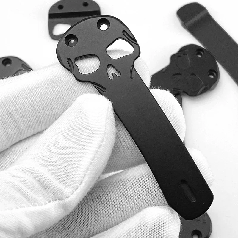 1 piece TOP Quality Titanium Alloy Pocket Knife Back Clip Folding Knives Scabbard Sheath Waist Clips Clamp DIY Accessories PARTS