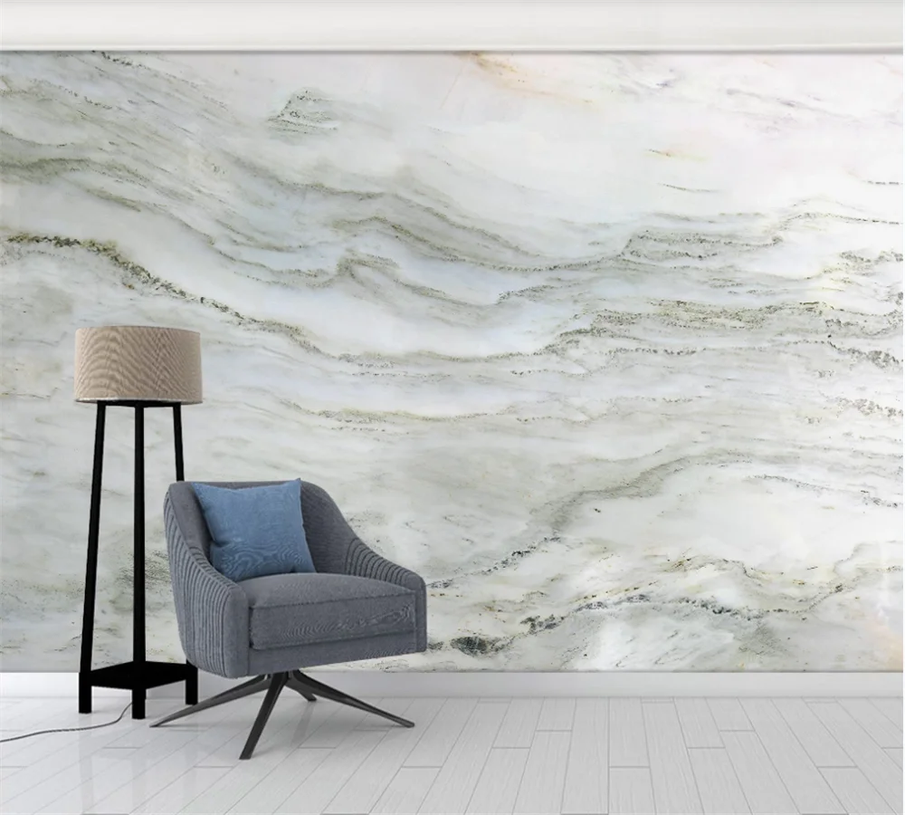 

xuesu Custom 3d photo wallpaper simple green stripes Chinese living room marble TV background wall wallpaper mural