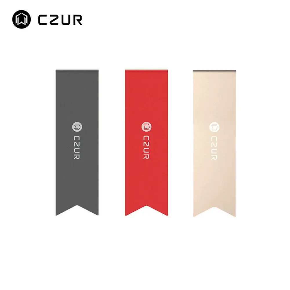 CZUR Metal Bookmark Set for Book Reading Stylish Design Durable Paper Clip Marker for Kids School Stationery Office Gift 3 Color