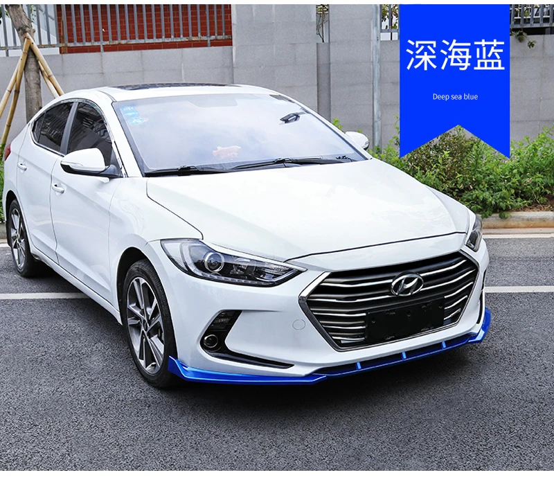 For Hyundai Elantra 2016 2017 2018 ABS Chrome Front Bumper Lip Anti-scratch Anti-scratch Anti-scratch Front Bumper Accessories