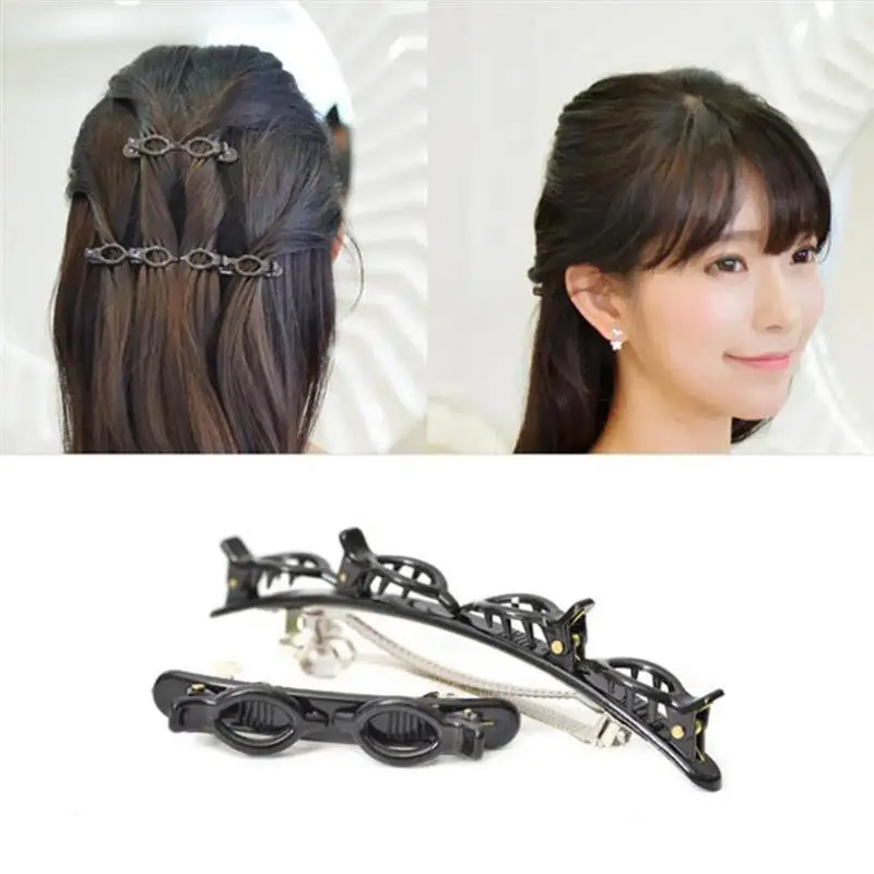 2Pcs/Set Hair Clips Novelty Cute Hair Automatic Barrettes French Style Hair Clips Hair Barrettes Hair Accessories Party Dress Up