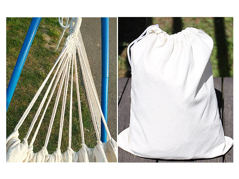 The Double Brazilian Style Hammocks are tightly woven with 100% cotton cloth