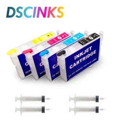 A Set 4 Colors T0631 T0632 T0633 T0634 Refillable Ink Cartridge With Chip For Epson Stylus C67 C87 CX3700 CX4100 CX4700 Printer