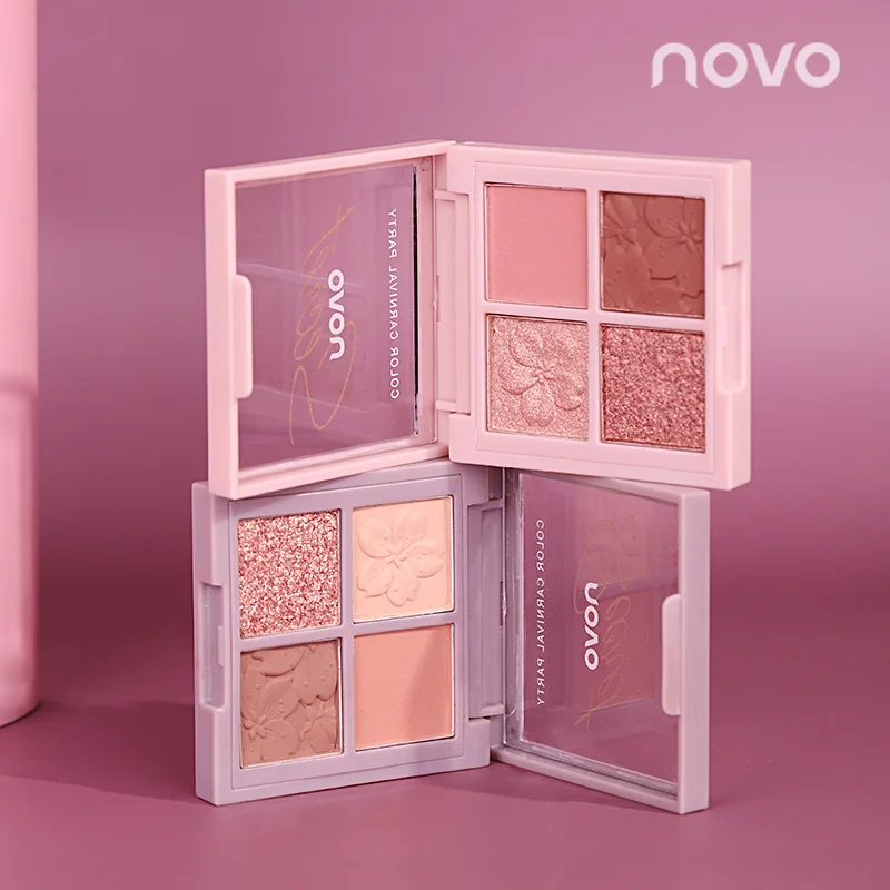 NOVO Brand Eye Shadow Palettes Set 4 Colors Matte Eye Shadow Make Up Pigment Long Lasting Waterproof Beauty Cosmetics