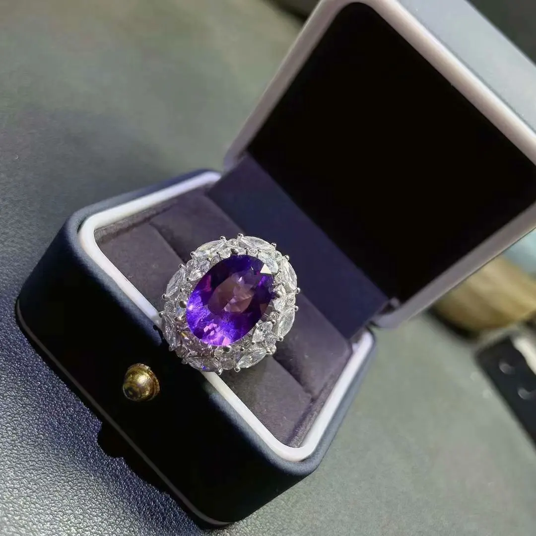 

lanzyo Real Special Offer Casual/sporty Prong Setting Anniversary 925 Amethyst Ring Women j1014552agz