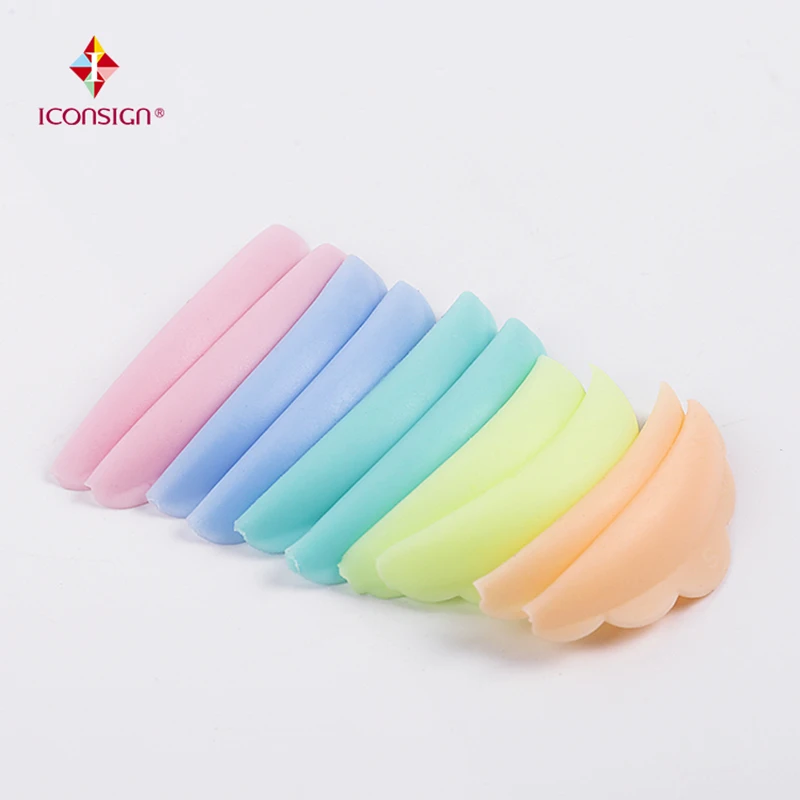 ICONSIGN 5 Pairs/Bag Colorful Eyelash Lift Pads Soft Silicone Recycle Lashes Perm Rods Eye Lash Lifting Curlers Makeup Tools