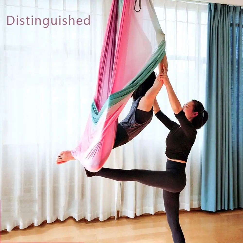 5*2.8M Aerial Yoga Hammock Color Gradient Anti-Gravity Yoga Sling Anti-gravity Lateral Tension Fabric