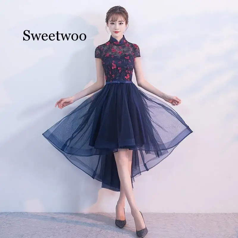 

Autumn and winter 2020 banquet short retro long retro Chinese modified cheongsam party dress Vestido de novia