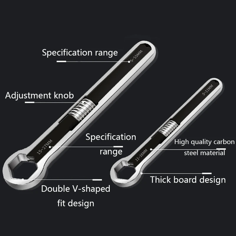 Multifunction Adjustable Wrench Double Head Spanner Universal Repair Hand Tools Dropshipping