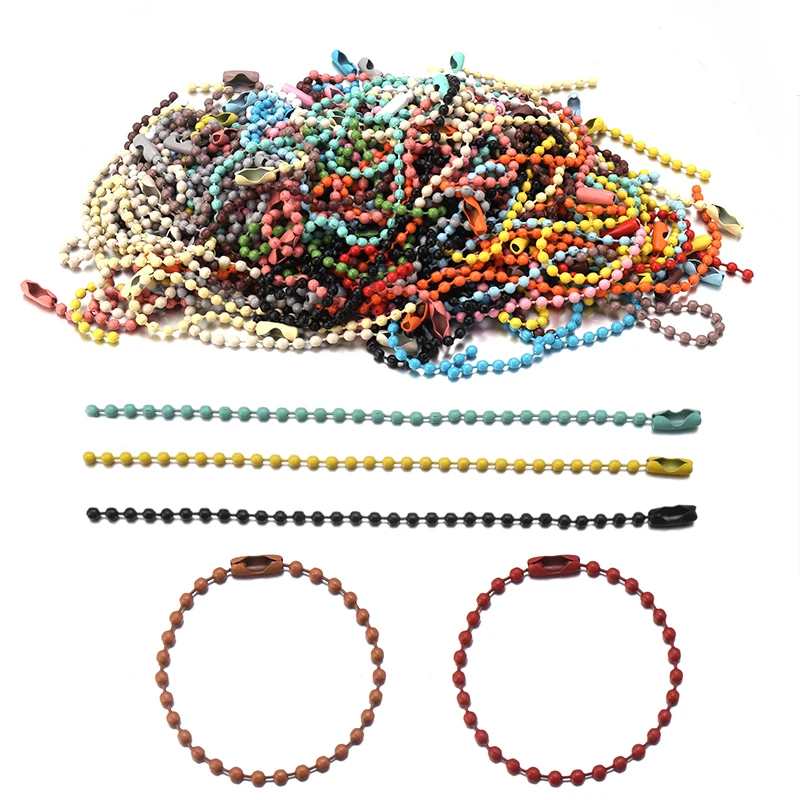 

20pcs/Lot 12cm Ball Beads Chain Bulk Chains DIY Making Key Chain/Dolls/Label Hand Tag Connector Supplies For Jewelry Making