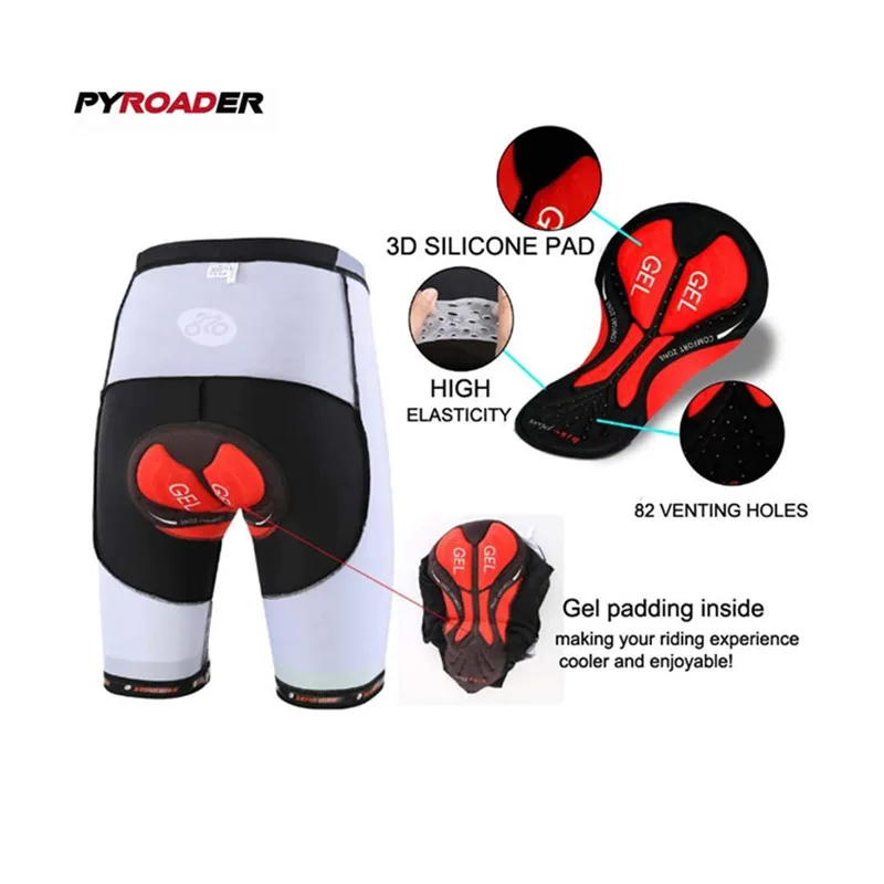 PYROADER®Verão das mulheres calções de ciclismo gel de secagem rápida 3d acolchoado mtb bicicleta shorts apertados esportes ao ar livre