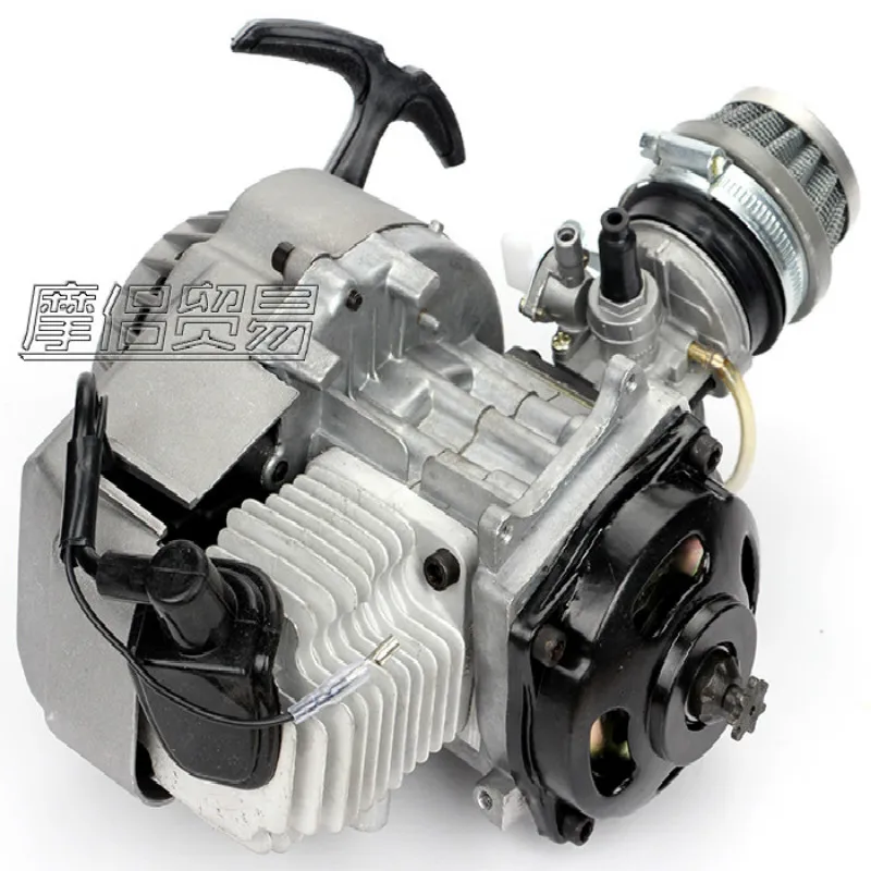 49cc 2 Stroke Motorcycle Pull Start Engine Motor Transmission Engine with Air Filter Mini Pocket Pit Quad Dirt Bike ATV 4 Wheel