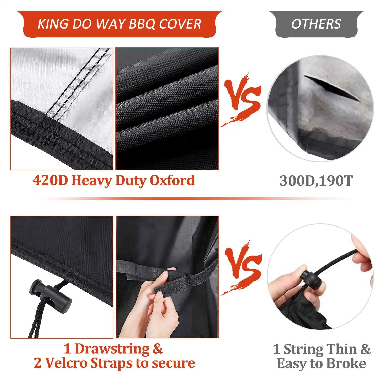 BBQ Cover Outdoor Dust Waterproof Weber Heavy Duty Grill Cover Anti Dust Rain Dust-proof Electric Barbeque Grill Protector Cover