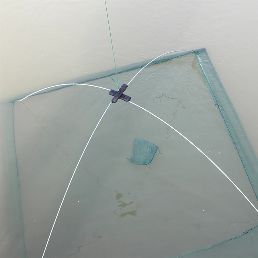 60x60cm 80x80cm Square Fishing Landing Net Trap Network for Catching Shrimp Crab Small Fishes Nets Fishing Tool