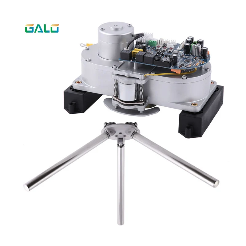 Stainless Steel Solenoid Driven Tripod Turnstile Gate Barrier For Access Control System