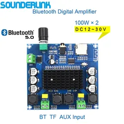 Sounderlink XH-A105 Bluetooth 5.0 digital amplifier TDA7498 board 2x100W Stereo Audio AMP Module TF Card AUX car HiFi