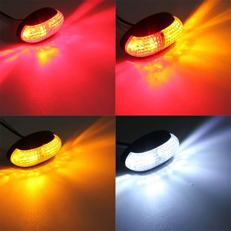 High Quality 12v/24v LED Trailer Truck Clearance Side Marker Indicator Light Submersible With Lamp Clearance Lamp Car Styling