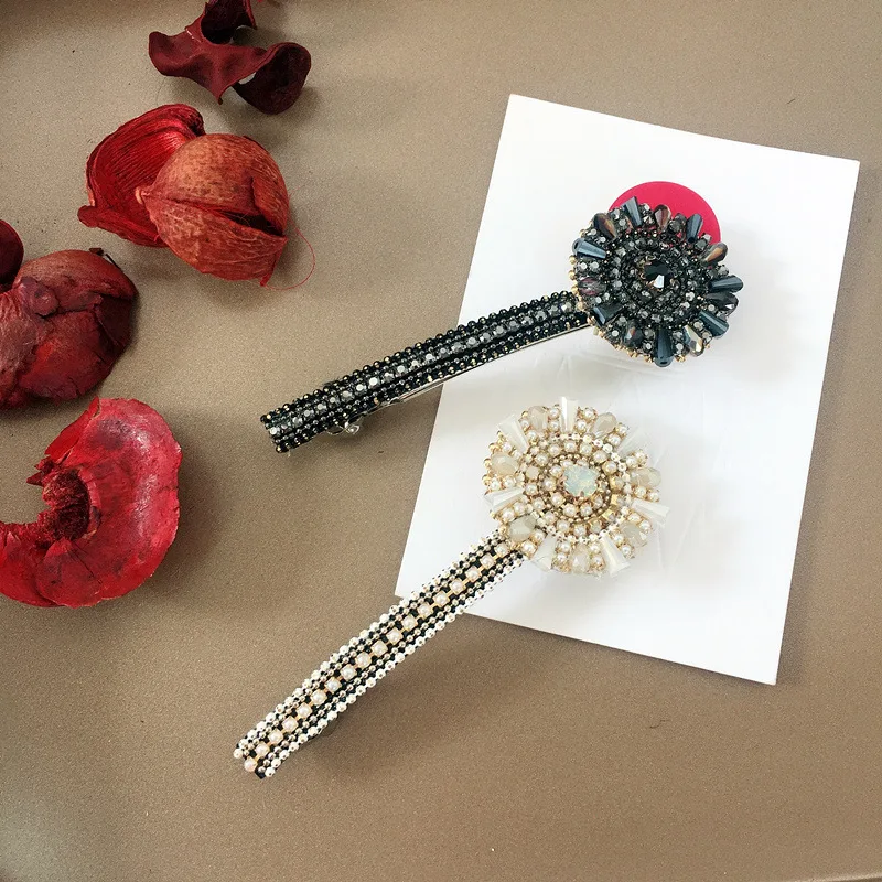 

Fashion Rhinestone Spring Hair Clips Hair Accessories elegance Women Luxurious Glittering jewel hair clips Hairpins barrette