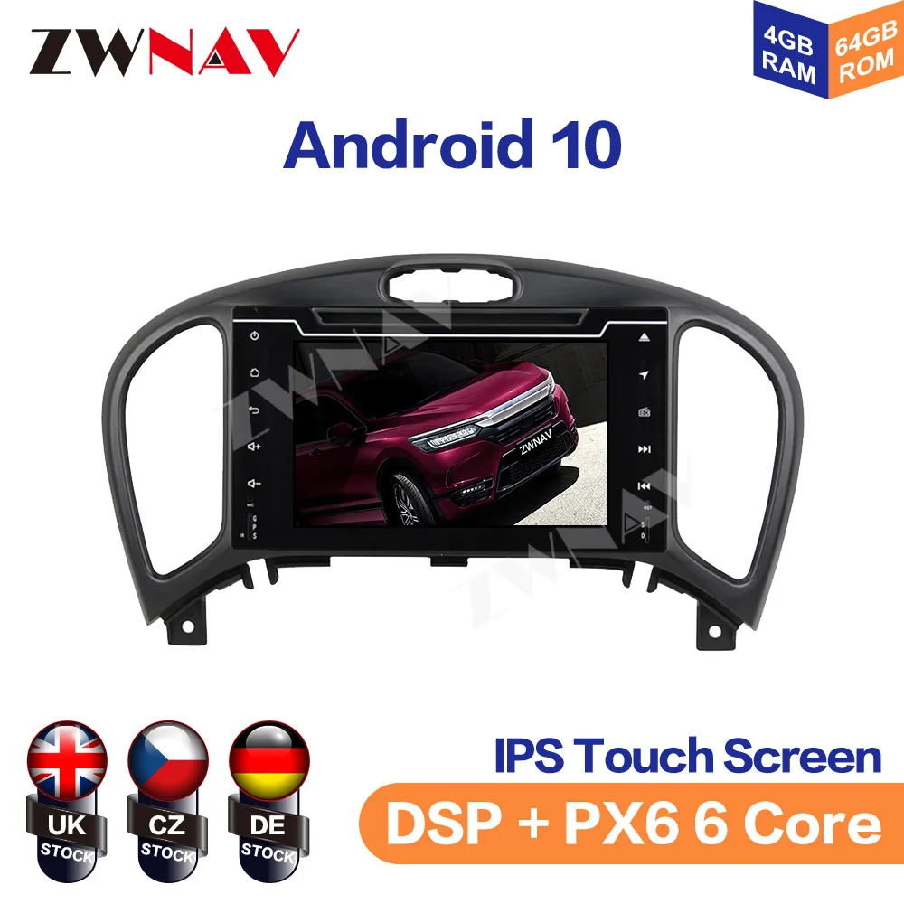 Car DVD Player Android PX5/PX6 GPS Navigation For Nissan Juke 2004-2016 Auto Radio Stereo Headunit Multimedia Player ISP Screen