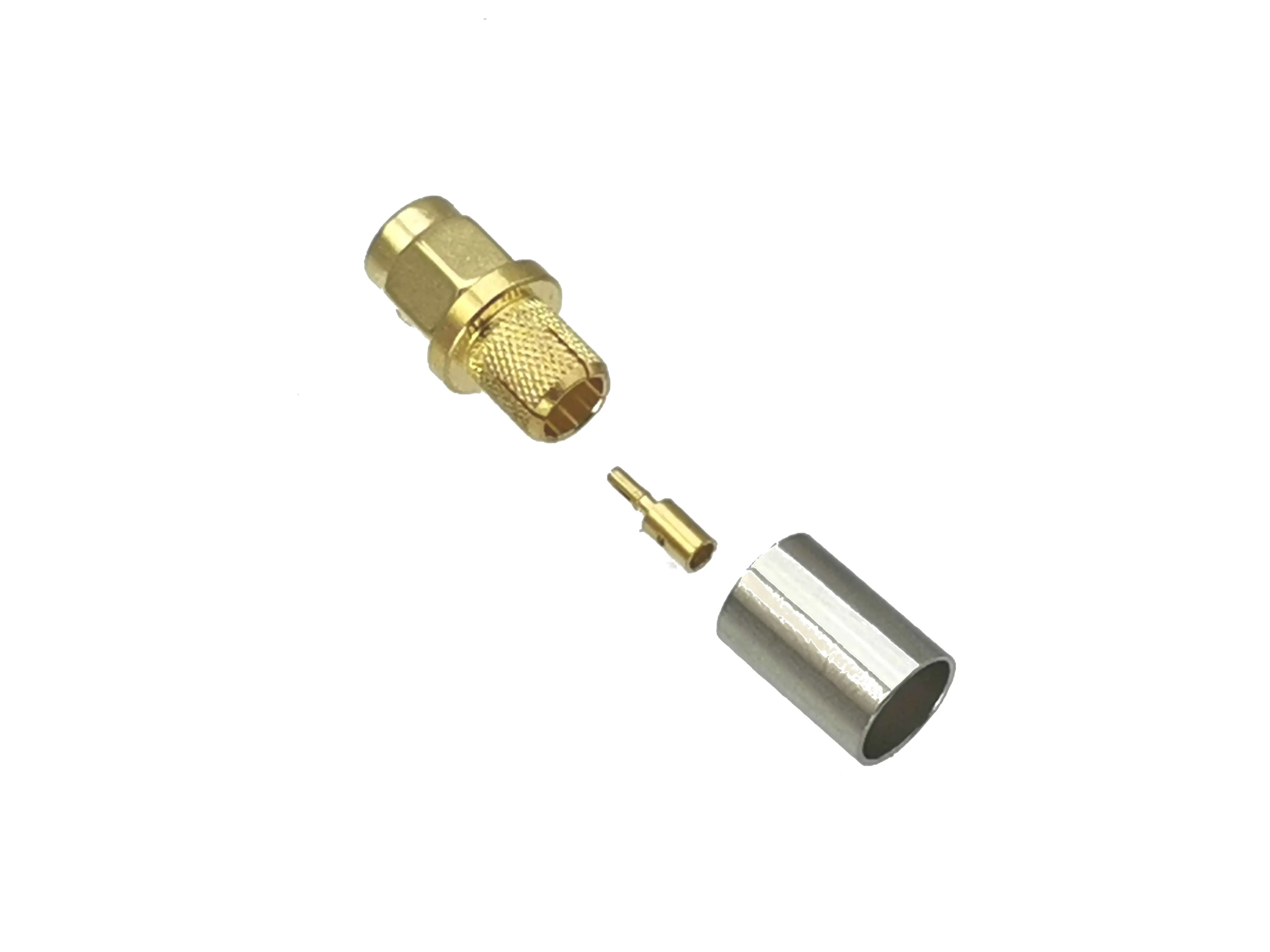 1Pcs Connector RP.SMA RP-SMA Male Jack Crimp RG5 RG6 5D-FB LMR300 Cable Straight