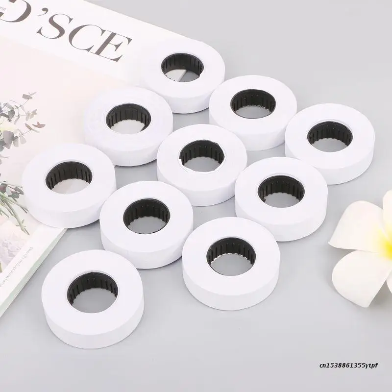 10 Cuộn Giá Nhãn Giấy Nạp Thẻ Đánh Dấu Miếng Dán Đôi Liên Tiếp Cho MX-6600 Labeller Súng