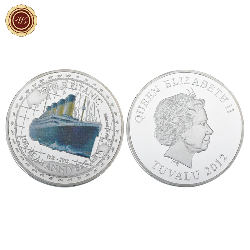 1912 RMS Titanic Silver Plated Coin 100 Year Anniversary Memory O Victims Commemorative Challenge Coin Souvenir Gifts Collection